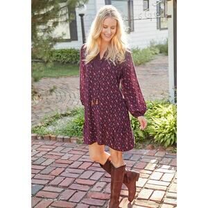Matilda Jane Moments with You Local Luxuries Dress Floral Boho Tassel Size Large